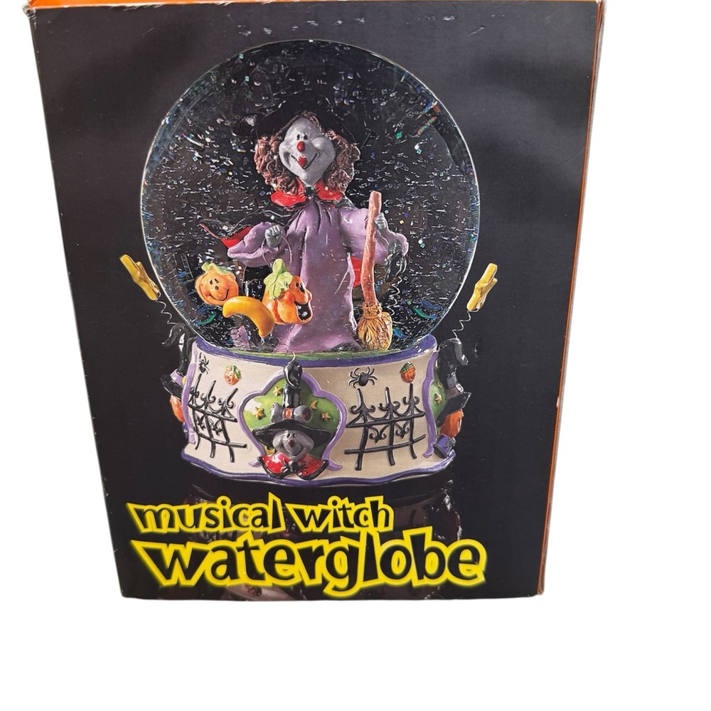 Musical Witch Waterglobe with Purple and Black Accents Ding Dong The  Is Dead
